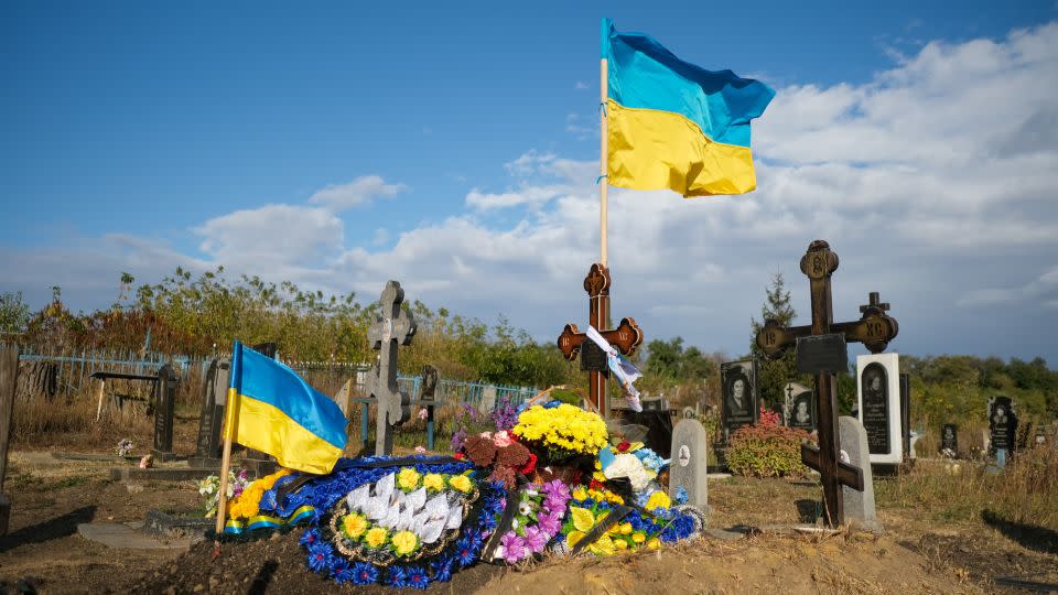 Most of those killed had gathered to honour fallen Ukrainian soldier, Andrii Kozyr. - Vasco Cotovio/CNN