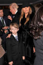 NEW YORK, NY - NOVEMBER 30: Melania Trump (R) and son Barron Trump attend Rockefeller Center Christmas Tree Lighting Party at Rock Center Cafe on November 30, 2011 in New York City. (Photo by Gary Gershoff/Getty Images for NBC)