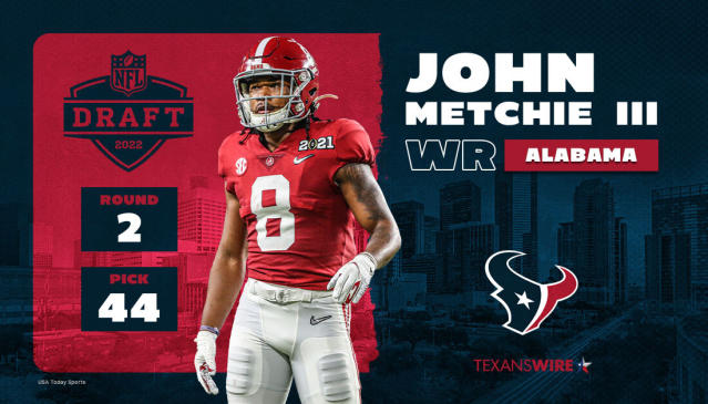 2022 NFL Draft: John Metchie III selected at No. 44 overall to the Houston  Texans