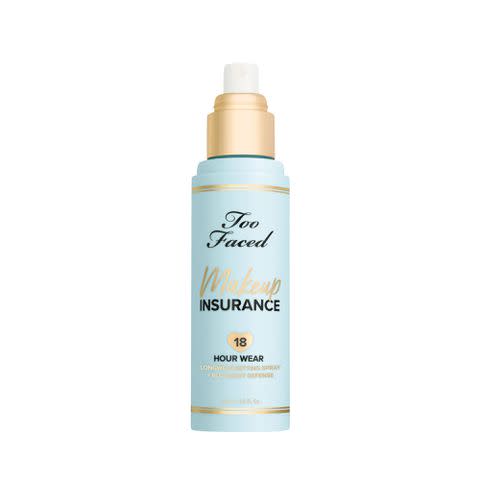 Too Faced Makeup Insurance Setting Spray Wearing makeup for PEOPLE Beauty Awards