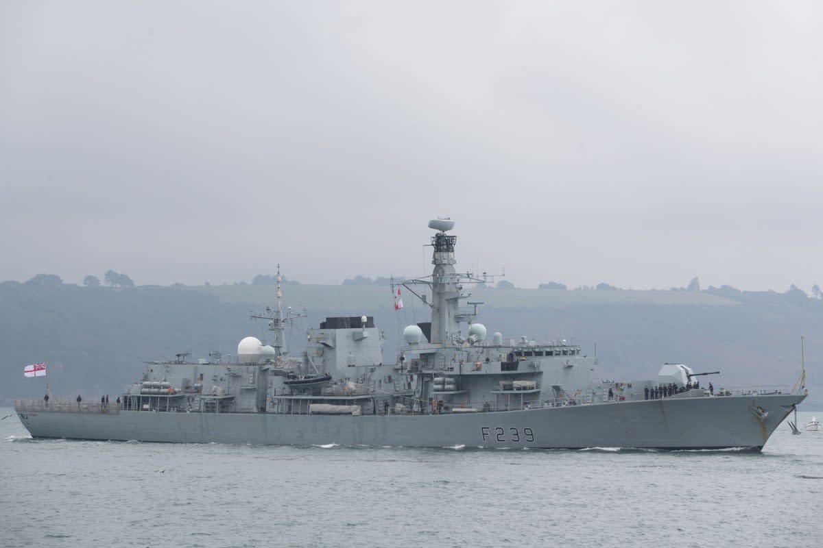 The Royal Navy vessel is a Type 23 frigate (PA Archive)