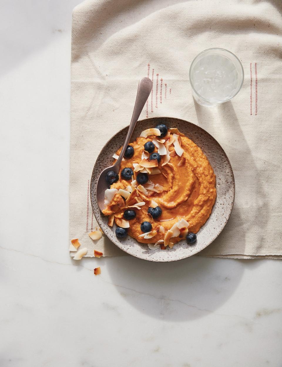 Sweet Potato Bowl with Blueberries