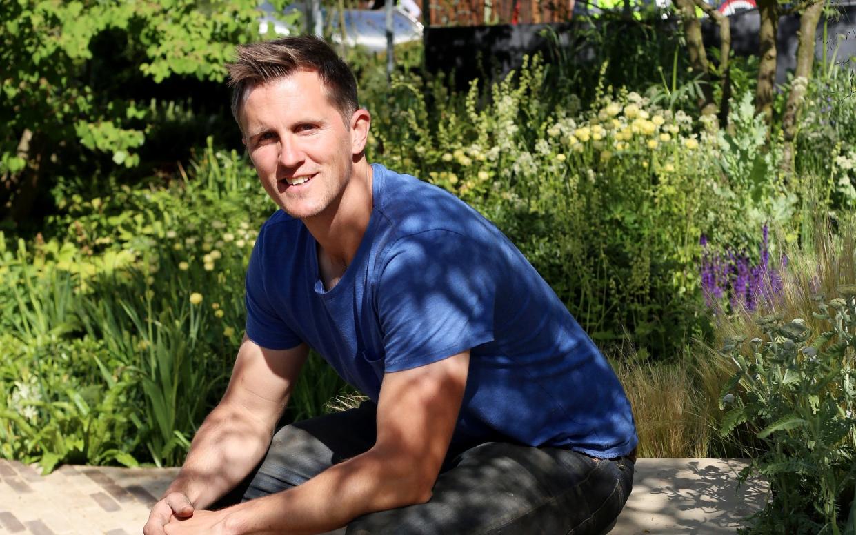 Matt Keightley, designer of the RHS Feel Good garden - Clara Molden for The Telegraph
