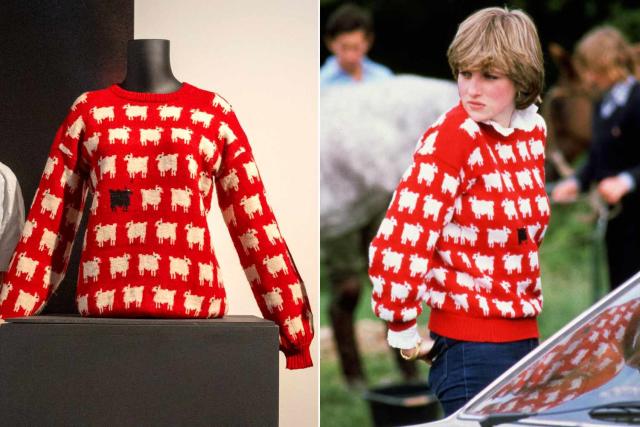 Princess Diana's 1981 black sheep sweater sold at auction for over $1.1  million - ABC News