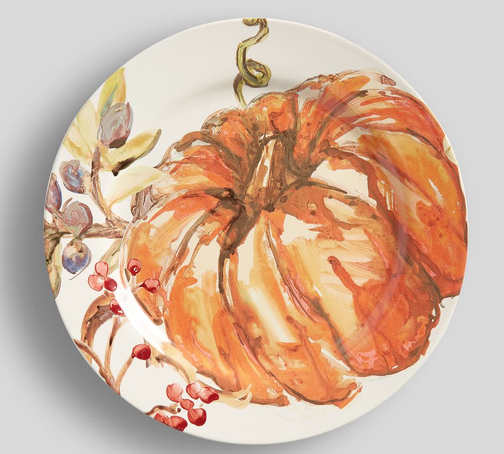 <p><a href="https://go.redirectingat.com?id=74968X1596630&url=https%3A%2F%2Fwww.potterybarn.com%2Fproducts%2Fharvest-pumpkin-dinner-plate&sref=https%3A%2F%2Fwww.thepioneerwoman.com%2Fholidays-celebrations%2Fg37530277%2Fthanksgiving-dinner-plates%2F" rel="nofollow noopener" target="_blank" data-ylk="slk:Shop Now;elm:context_link;itc:0;sec:content-canvas" class="link rapid-noclick-resp">Shop Now</a></p><p>Harvest Pumpkin Stoneware Dinner Plates - Set of 4</p><p>$59.50</p><p>potterybarn.com</p><span class="copyright">Pottery Barn</span>