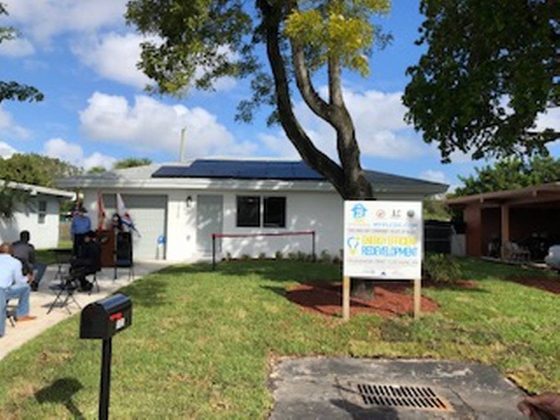 Mildren Givens’ home in Fort Lauderdale. She was able to buy her home through the Fort Lauderdale Community Development Corp., which helps Black residents of Fort Lauderdale’s Sistrunk neighborhood buy their first home.