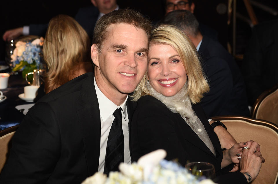 Stacia and Luc Robitaille attended the Habitat LA 2017 Los Angeles Builders Ball at The Beverly Hilton Hotel on September 28, 2017. (Getty)