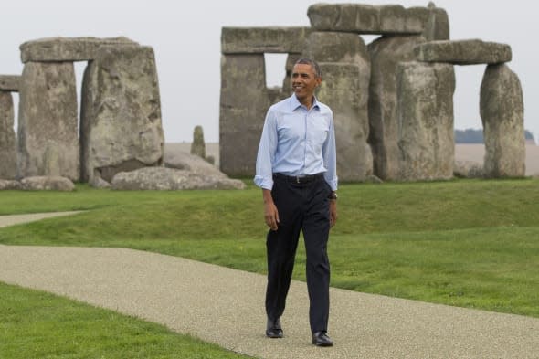 president obama visits stonehenge