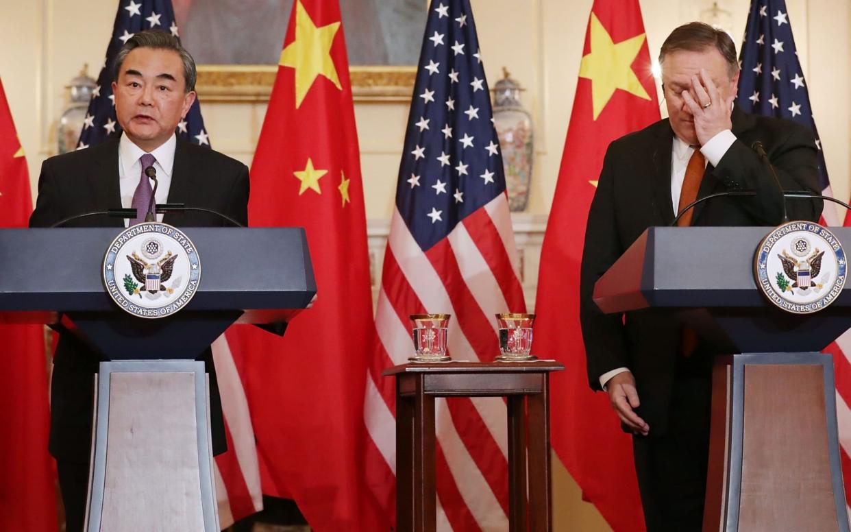 Relations between Mike Pompeo and Chinese foreign minister Wang Yi are likely to come under strain - Getty Images North America