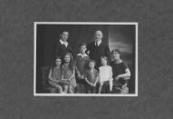 French protestant pastor Raymond Ducasse, right back, poses with his family, including his eldest son Robert, left back, in a photo believed to have been taken in 1928. Both Raymond and Robert, who was a French resistance fighter in World War II and executed by the Nazis in 1944, were honored in 1992 as “Righteous Among the Nations” by the Yad Vashem Holocaust Remembrance Center in Jerusalem for sheltering Jews from the Holocaust. The Tour de France on Tuesday July 23, 2019 passed by the spot where Raymond suffered a fatal bicycle accident in 1948 and the stage started and finished in Nimes, where Robert went to school. (AP Photo)