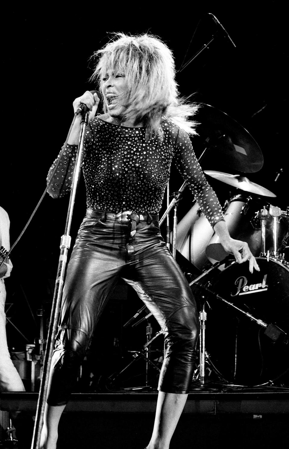 Tina Turner performs at Municipal Auditorium in Nashville, Tennessee, in 1984. The "Queen of Rock 'n' Roll" died Tuesday in Switzerland.