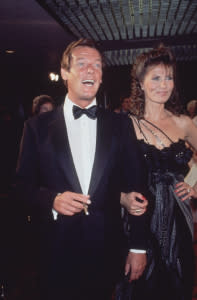 Maud Adams and Roger Moore in 1983