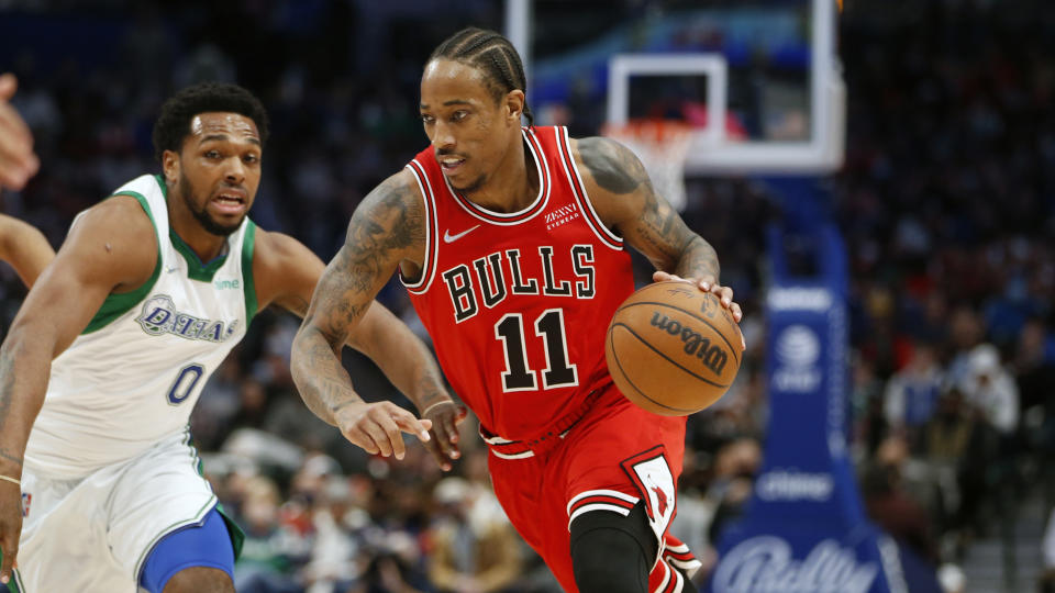 Chicago Bulls forward DeMar DeRozan (11) is having a great season. (AP Photo/Tim Heitman)