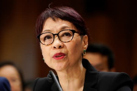 Sharon Hom, executive director of Human Rights in China and Professor of Law Emerita at City University of New York, testifies to Congress in Washington