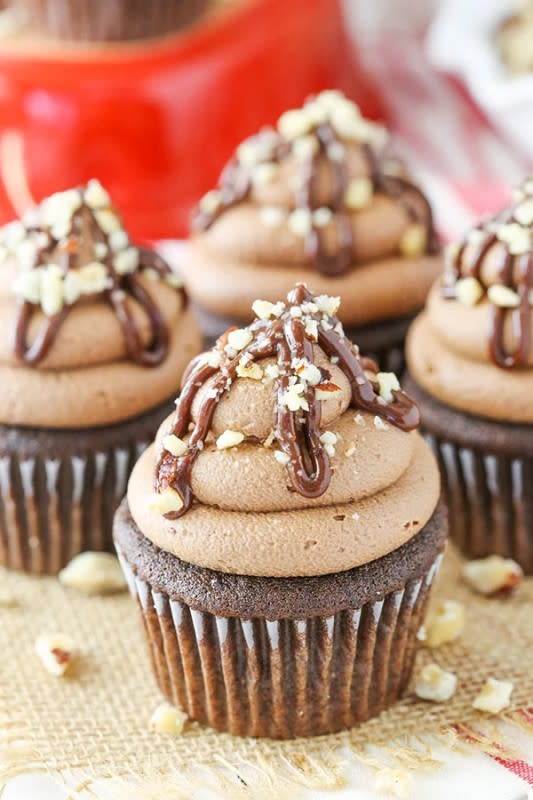 <p>Life Love and Sugar</p><p>These practically melt in your mouth and are full of delicious Nutella flavor!</p><p><strong>Get the recipe: <a href="https://www.lifeloveandsugar.com/nutella-chocolate-cupcakes/" rel="nofollow noopener" target="_blank" data-ylk="slk:Nutella Chocolate Cupcakes;elm:context_link;itc:0;sec:content-canvas" class="link ">Nutella Chocolate Cupcakes</a></strong></p><p><strong>Related: <a href="https://www.yahoo.com/lifestyle/25-steal-show-christmas-dinner-134300196.html" data-ylk="slk:Unique Christmas Dinner Ideas;elm:context_link;itc:0;sec:content-canvas;outcm:mb_qualified_link;_E:mb_qualified_link;ct:story;" class="link  yahoo-link">Unique Christmas Dinner Ideas</a></strong></p>