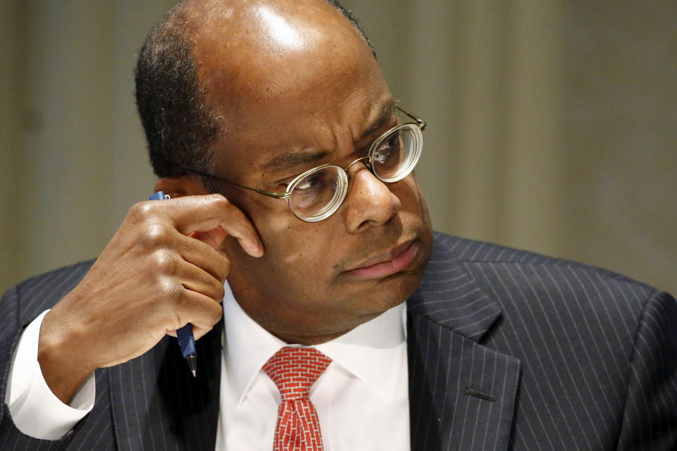 Roger W. Ferguson, Jr., President & CEO TIAA-CREF, attends the Economic Club of New York Leadership Excellence Award in New York April 21, 2015. REUTERS/Eduardo Munoz