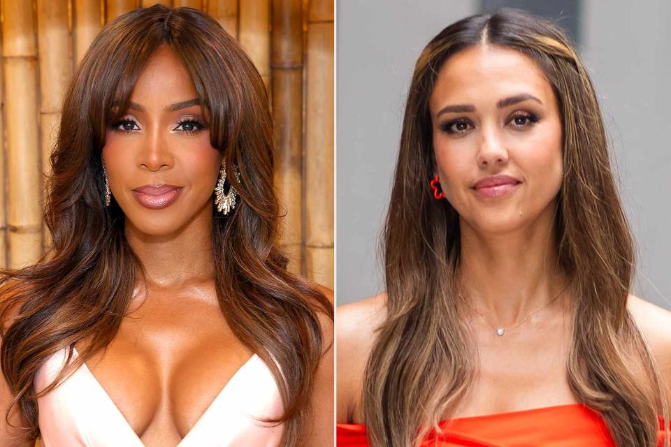 <p>Leon Bennett/Getty Images; Gotham/GC Images</p> Kelly Rowland and Jessica Alba show off the best beauty moments of the week