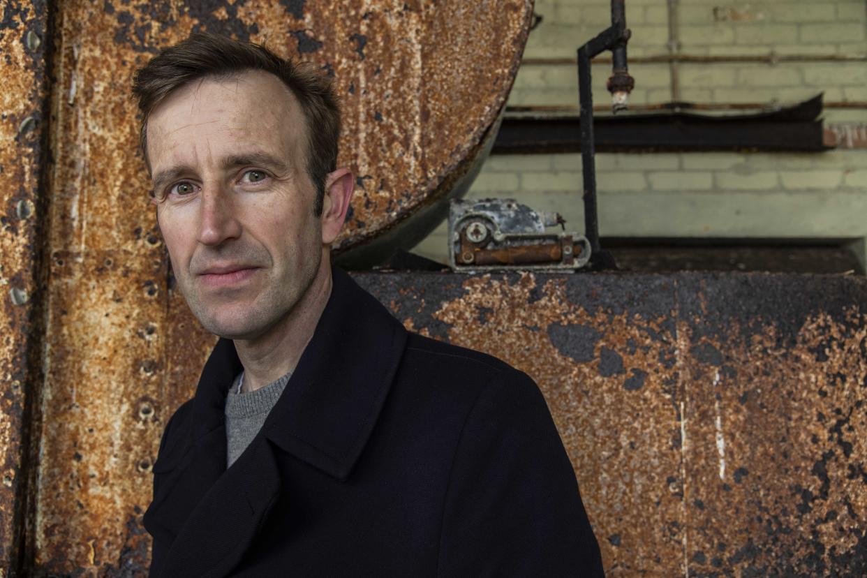 Writer Robert Macfarlane at Orford Ness. (Bryan Appleyard/ PA)