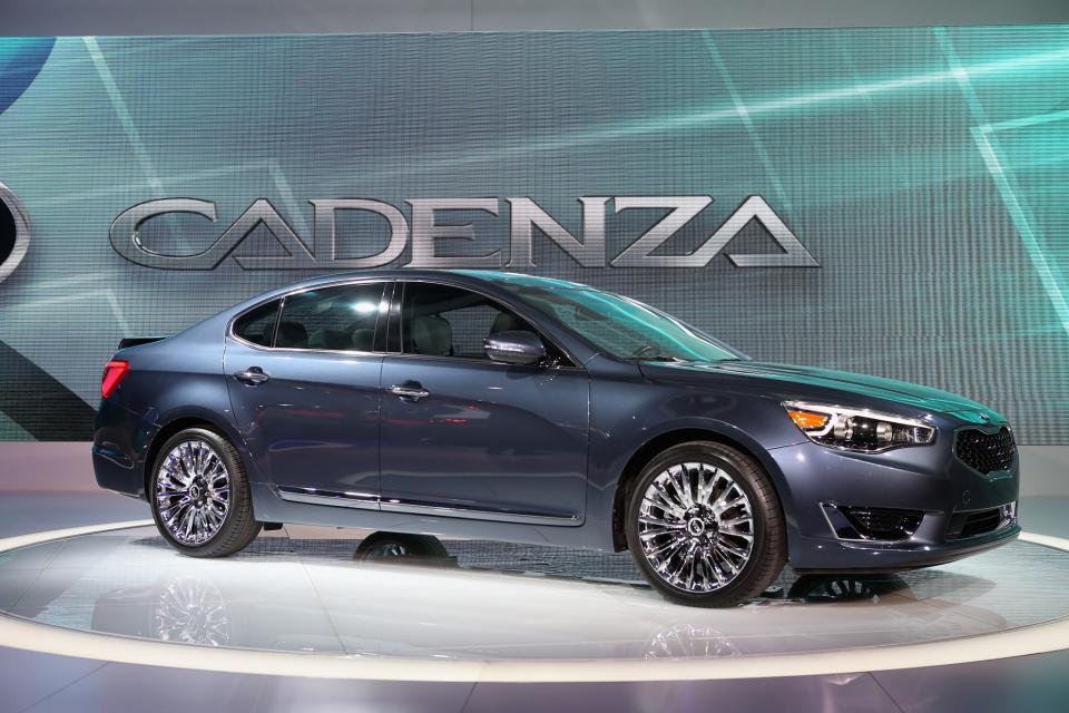 <p><b>No. 4:</b> Kia Cadenza<br> Price difference: $12,940 less<br> Percentage price difference: -34.3 per cent<br> (Photo by Scott Olson/Getty Images) </p>