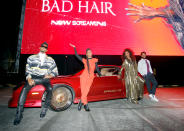 <p>Usher, Elle Lorraine, Kelly Rowland and Blair Underwood arrive at the screening of <em>Bad Hair</em> on Thursday at the Rose Bowl in Pasadena, California.</p>