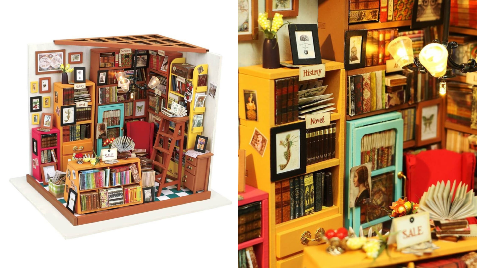 Best DIY gifts: DIY Miniature Library Bookstore Kit