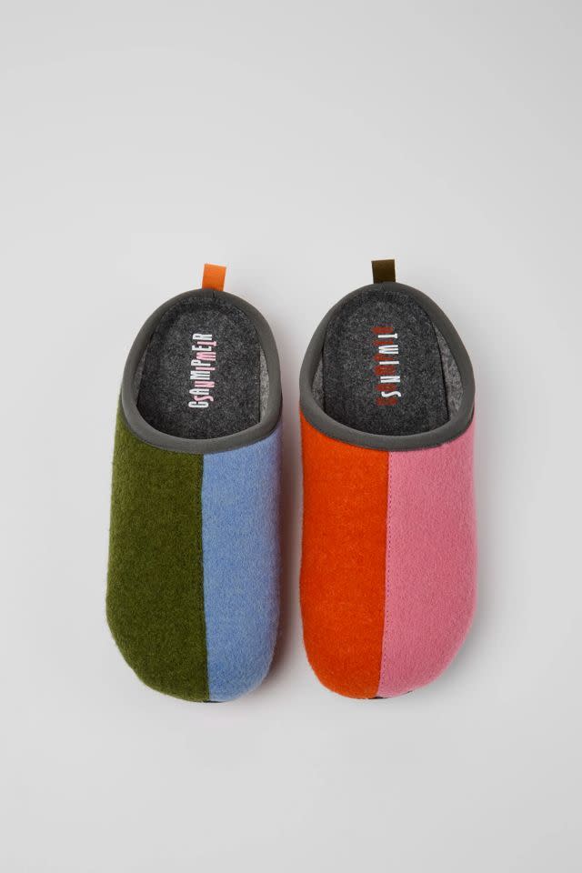Wabi Colorblock Recycled Rubber Sole Wool Slippers