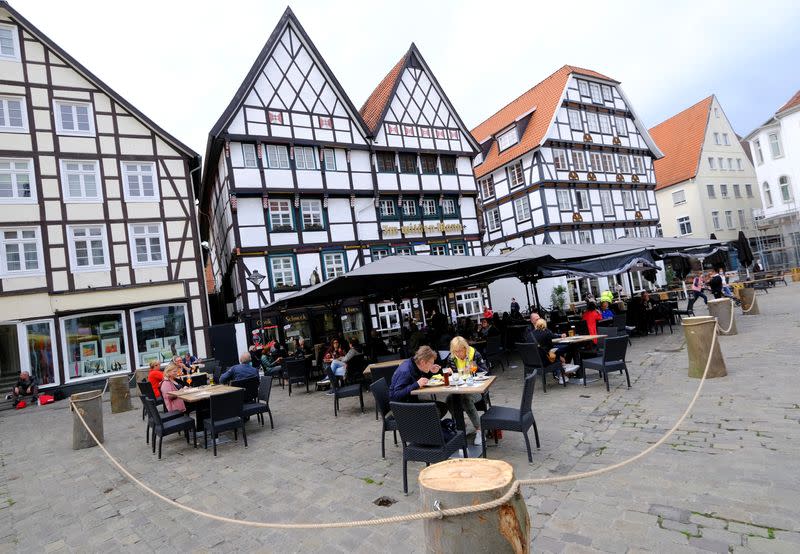 The town of Soest eases its ock-down policy during the spread of the coronavirus disease