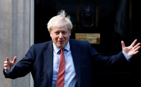 European Parliament President David Sassoli meets Britain's Prime Minister Boris Johnson in London