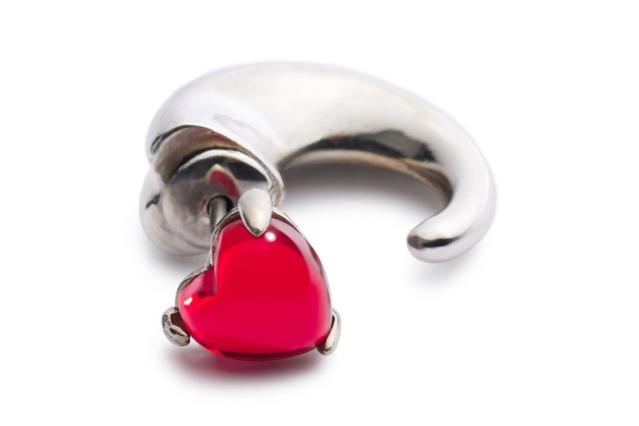 AMI Paris x Alan Crocetti Upside Down Hearts Ring - Silver