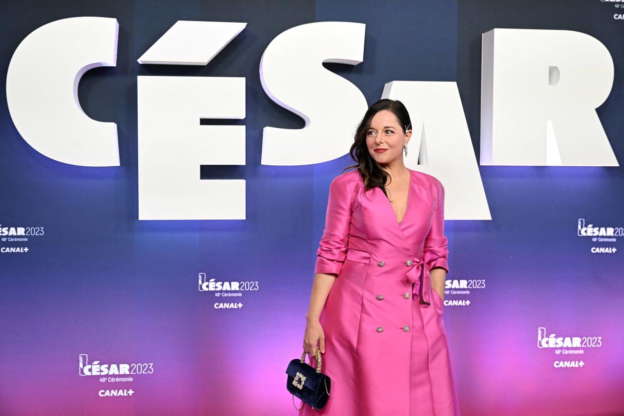 Laure Calamy, ici sur le tapis rouge de la cérémonie des César à l’Olympia, à Paris, le 24 février 2023.