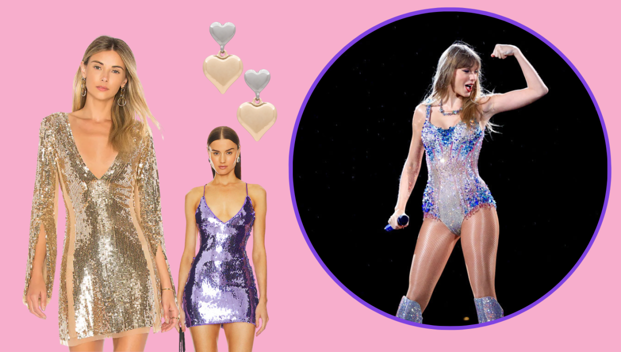 What to wear to Taylor Swift's the Eras tour in Singapore. (PHOTO: Getty Images; Revolve)