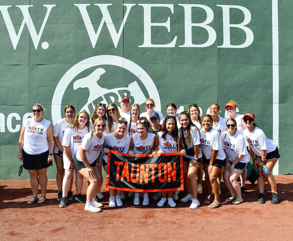 The Division I state champion Taunton High softball team visits historic Fenway Park in Boston. The Tigers were honored before the Red Sox and Toronto Blue Jays game.