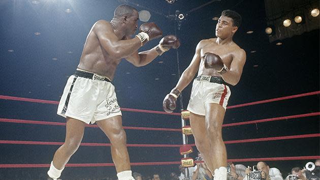 Fighting Sonny Liston in 1964.