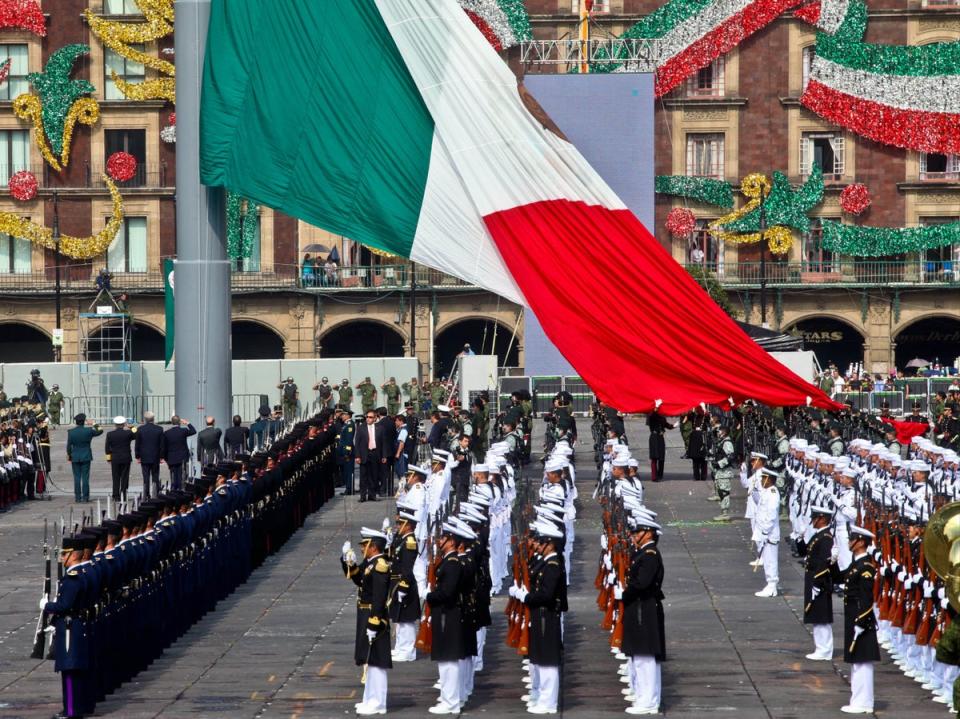 A view of Mexico’s national flag during Independence Day celebrations (Getty Images)