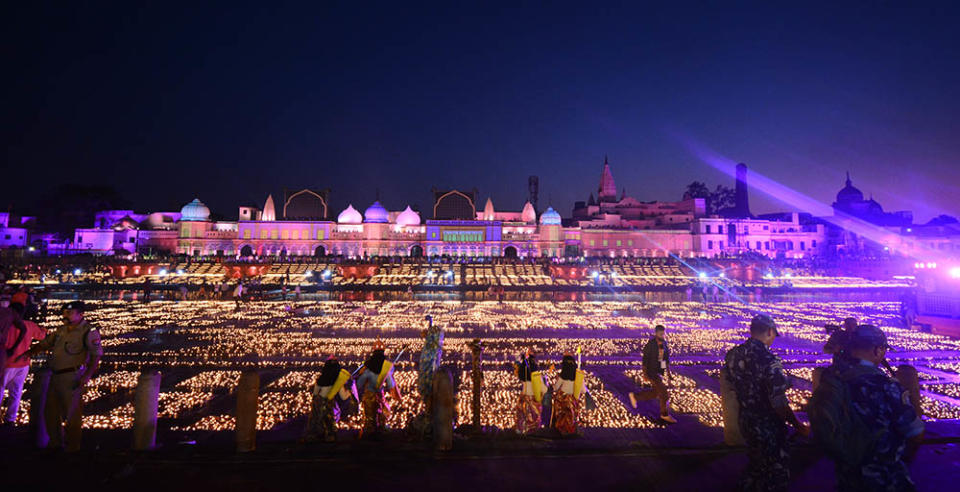 阿約提亞排燈節（Photo by Deepak Gupta/Hindustan Times, Image Source : Getty Editorial）