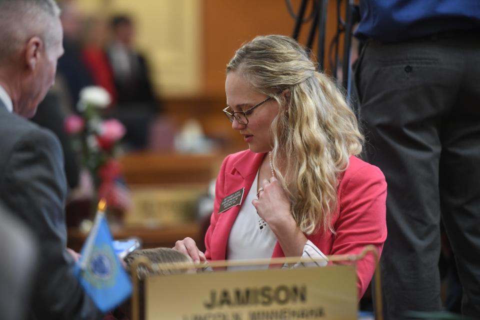 Rep. Bethany Soye, R-Sioux Falls, on Tuesday, Jan. 9, 2024 at the South Dakota State Capitol in Pierre.