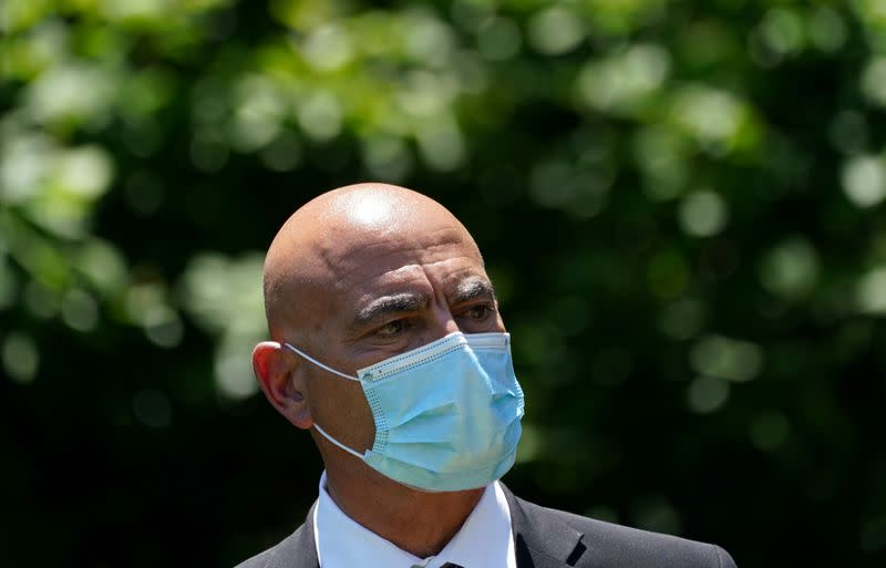 FILE PHOTO: U.S. President Trump holds coronavirus response event in the Rose Garden at the White House in Washington