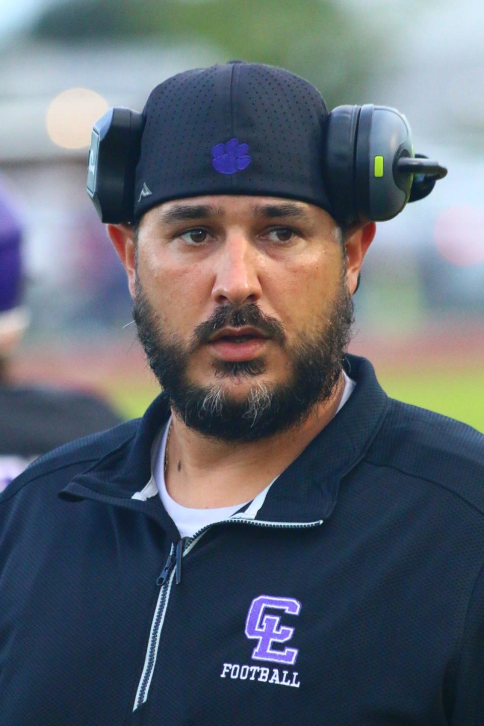 Cypress Lake football coach Joey Mendes.