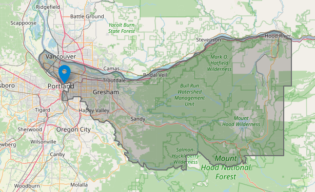 The 3rd Congressional District spans parts of Multnomah County, Clackamas County and all of Hood River County.(U.S. House of Representatives)