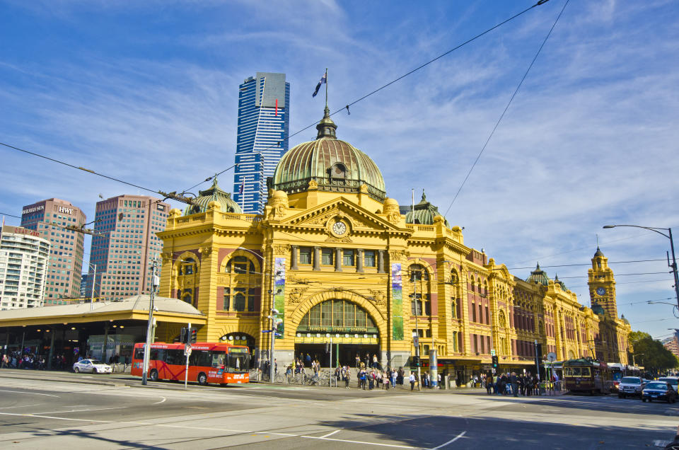 Flinder Street Station in Melbourne.