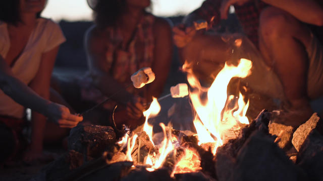 roasting marshmallows