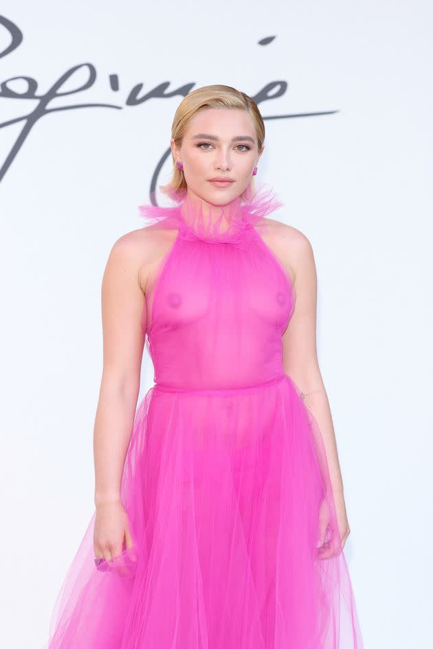 Pugh is seen arriving at the Valentino Haute Couture Fall/Winter '22/'23 fashion show on July 8 in Rome. (Photo: (Photo by Daniele Venturelli/WireImage))