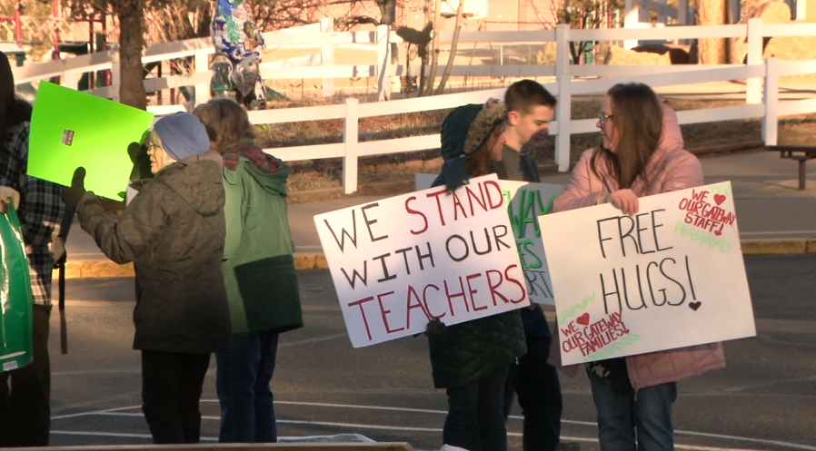 Woodland Park protest against closing of Gateway Elementary School