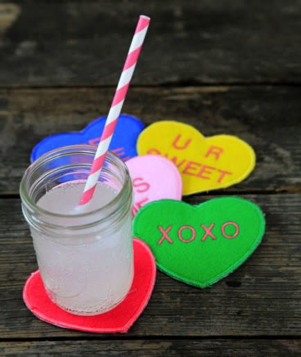 Conversation Heart Coasters