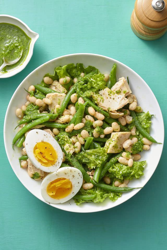 36) White Bean and Tuna Salad with Basil Vinaigrette