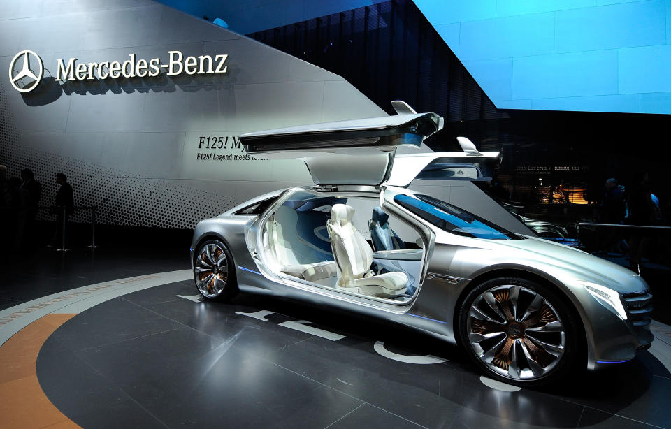 FRANKFURT AM MAIN, GERMANY - SEPTEMBER 14: Mercedes Benz concept car F-125 is pictured during the press days at the IAA Frankfurt Auto Show on September 14, 2011 in Frankfurt am Main, Germany. The IAA will be open to the public from September 17 through September 25. (Photo by Thorsten Wagner/Getty Images)