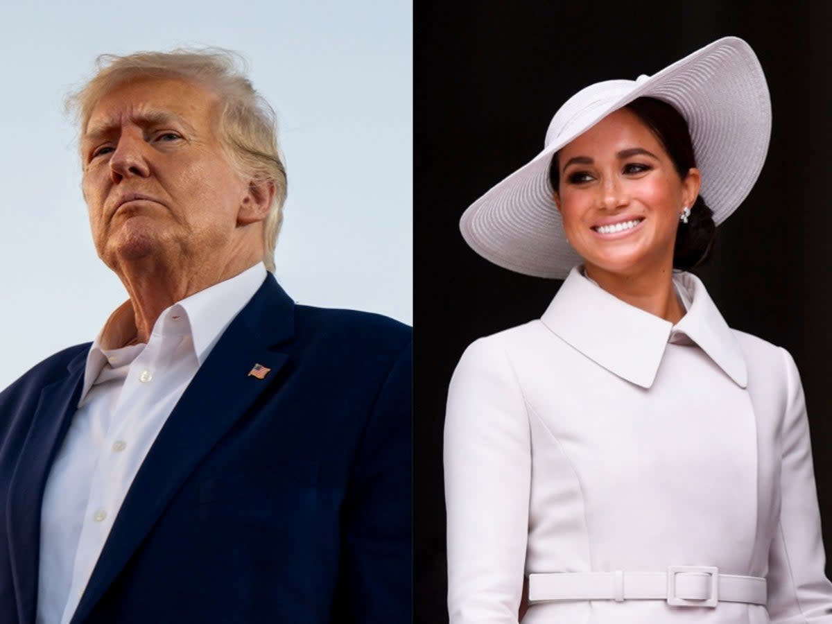 At a time when so little seems to bind humanity together, the world would at least be as one as the Markle-Trump confrontation commanded a record-breaking audience (Getty Images)