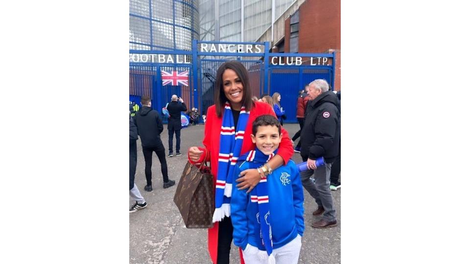 Jean Johansson with her son