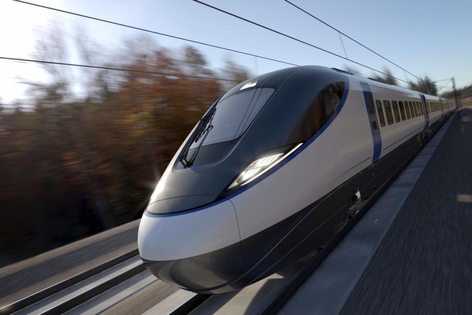 Trains on HS2 will travel at up to 225mph (PA)
