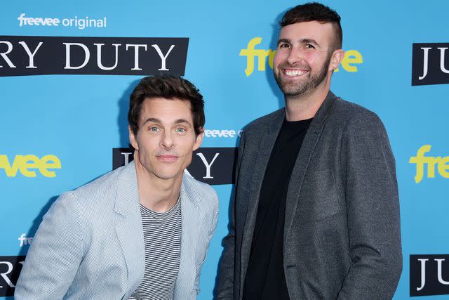 JC Olivera/Getty James Marsden and Ronald Gladden attend Amazon Freevee's "Jury Duty" Finale Celebration on April 25, 2023